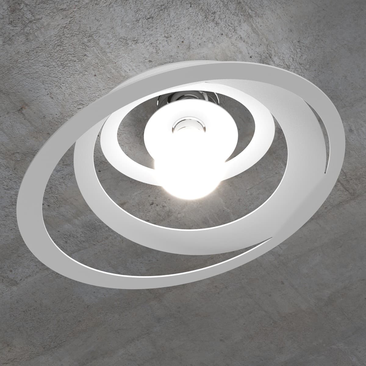 Plafoniera moderno metallo Top Light BUNGEE 1197 PL50 E27 LED lampada soffitto – Bianco – marmo