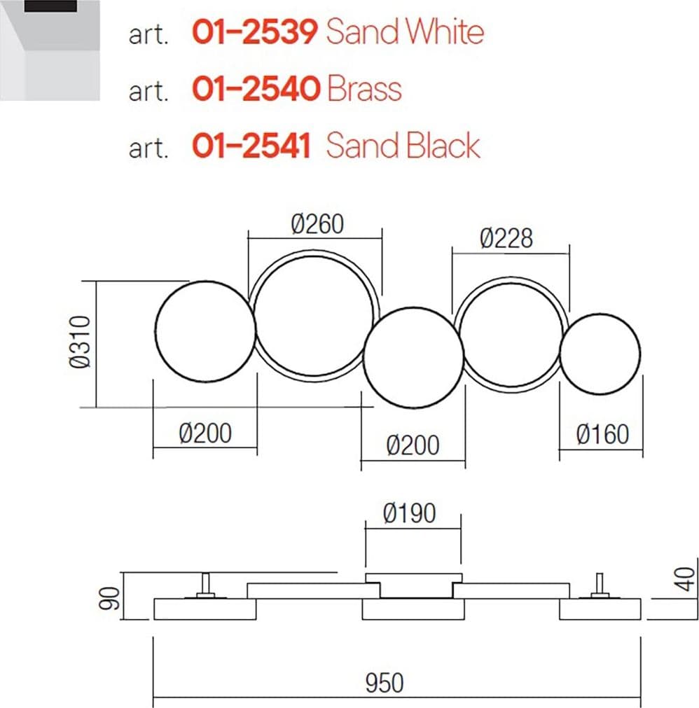 Plafoniera led Redo Group CRONOS 01 2539 2540 2541 dimmerabile - 6