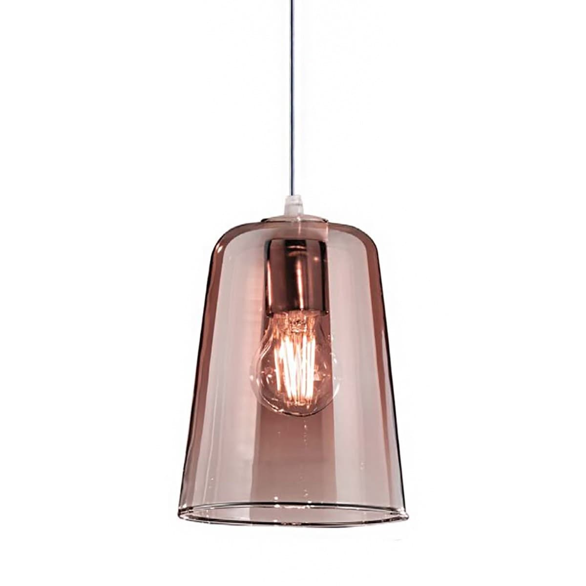 Sospensione Top Light SHADED 1164CR S3 T E27 LED vetro colorato lampada soffitto moderna - 12