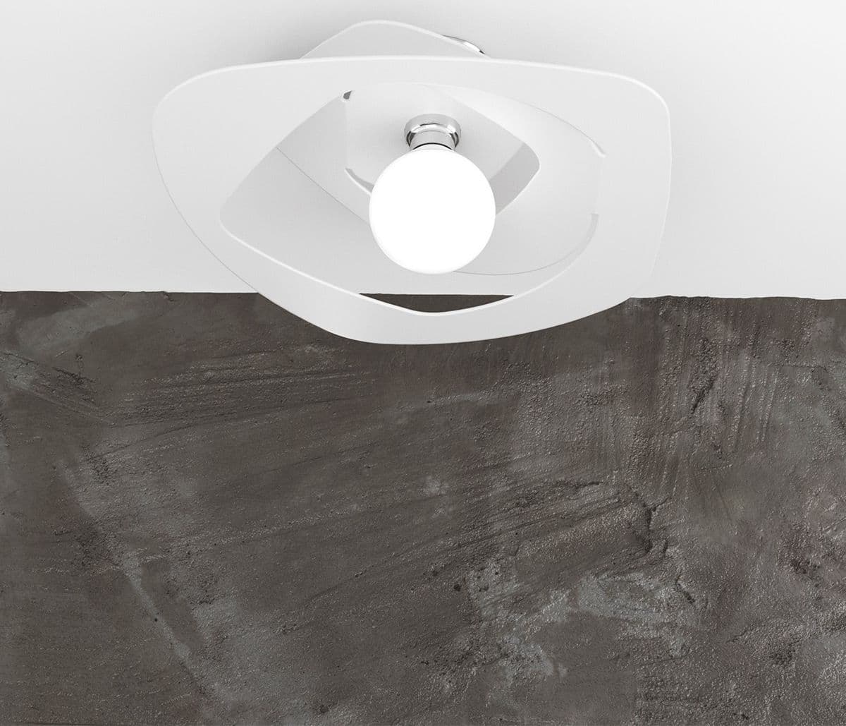 Plafoniera moderna Top Light WARPED 1157 PL50 E27 LED metallo lampada soffitto – Bianco – moderno