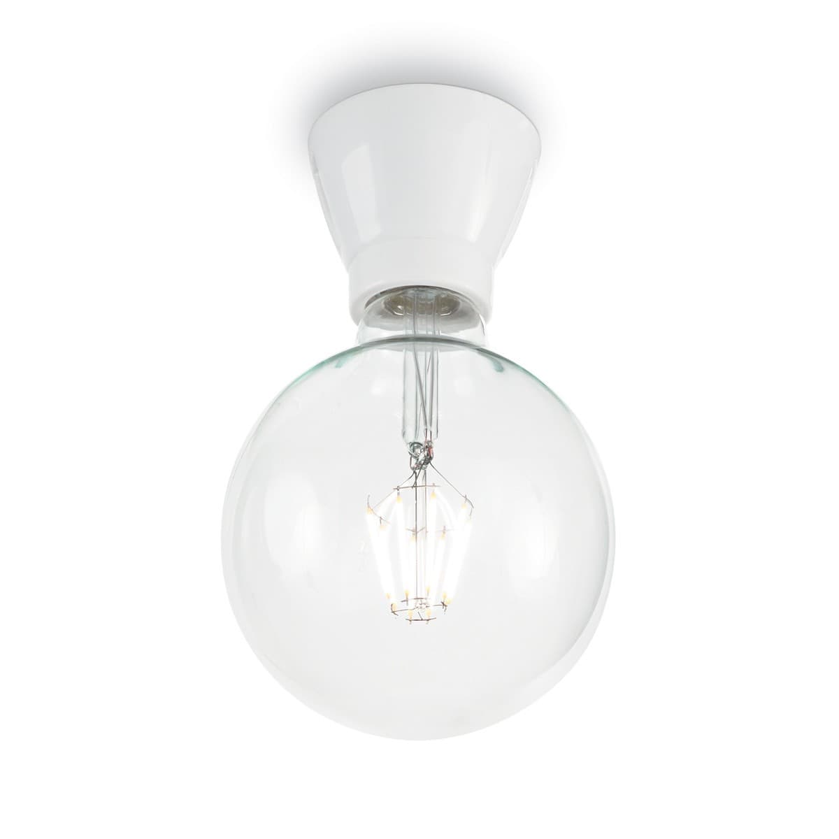 Plafoniera moderna Ideal Lux WINERY PL1 155227 155142 E27 LED ceramica lampada soffitto - 9