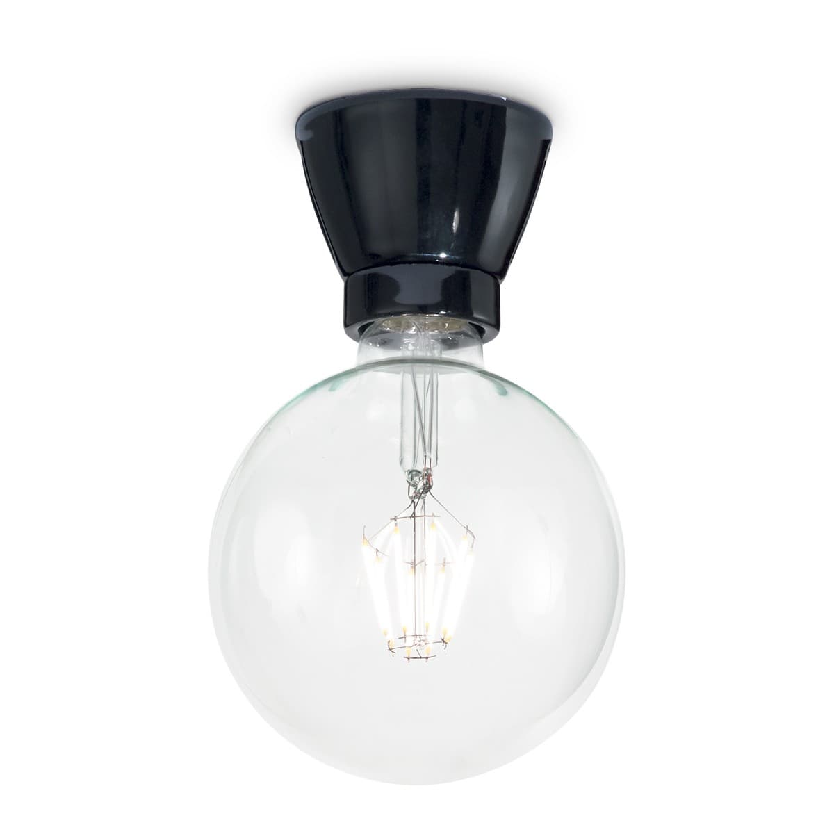 Plafoniera moderna Ideal Lux WINERY PL1 155227 155142 E27 LED ceramica lampada soffitto - 10