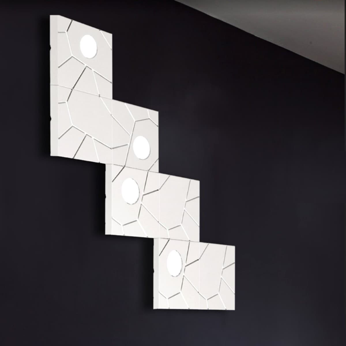 Applique moderno Cattaneo STREET SYSTEM 874 20C 873 20PA 7 LUCI 9W GX53 LED lampada parete soffitto metallo componibile - 13