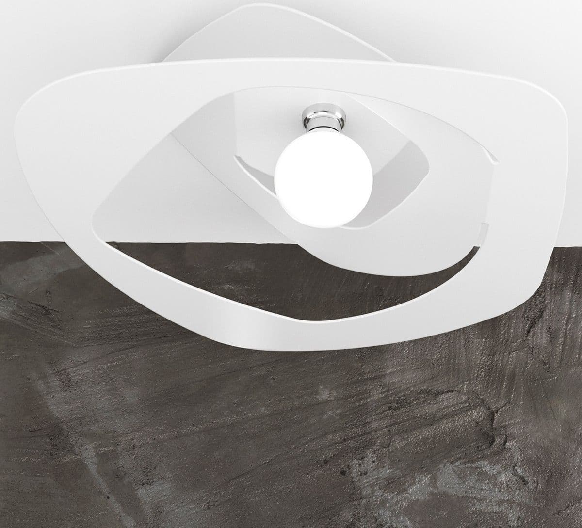 Plafoniera moderna Top Light WARPED 1157 PL65 E27 LED metallo lampada soffitto – Bianco – moderno