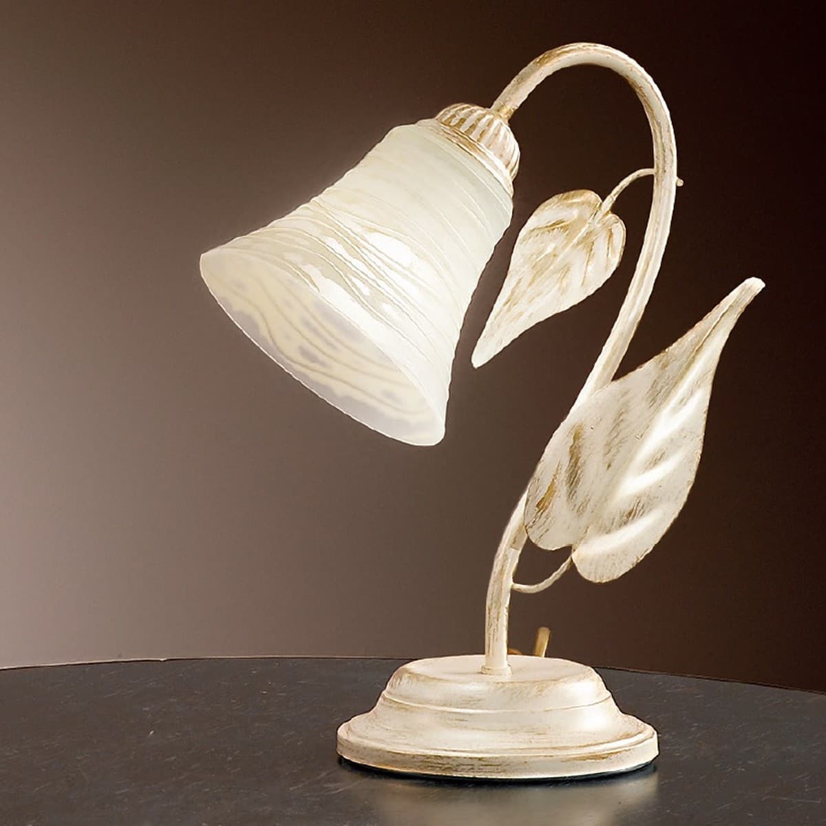 Abat-jour classica Due P illuminazione TOSCA L E14 LED metallo vetro lampada tavolo - 7