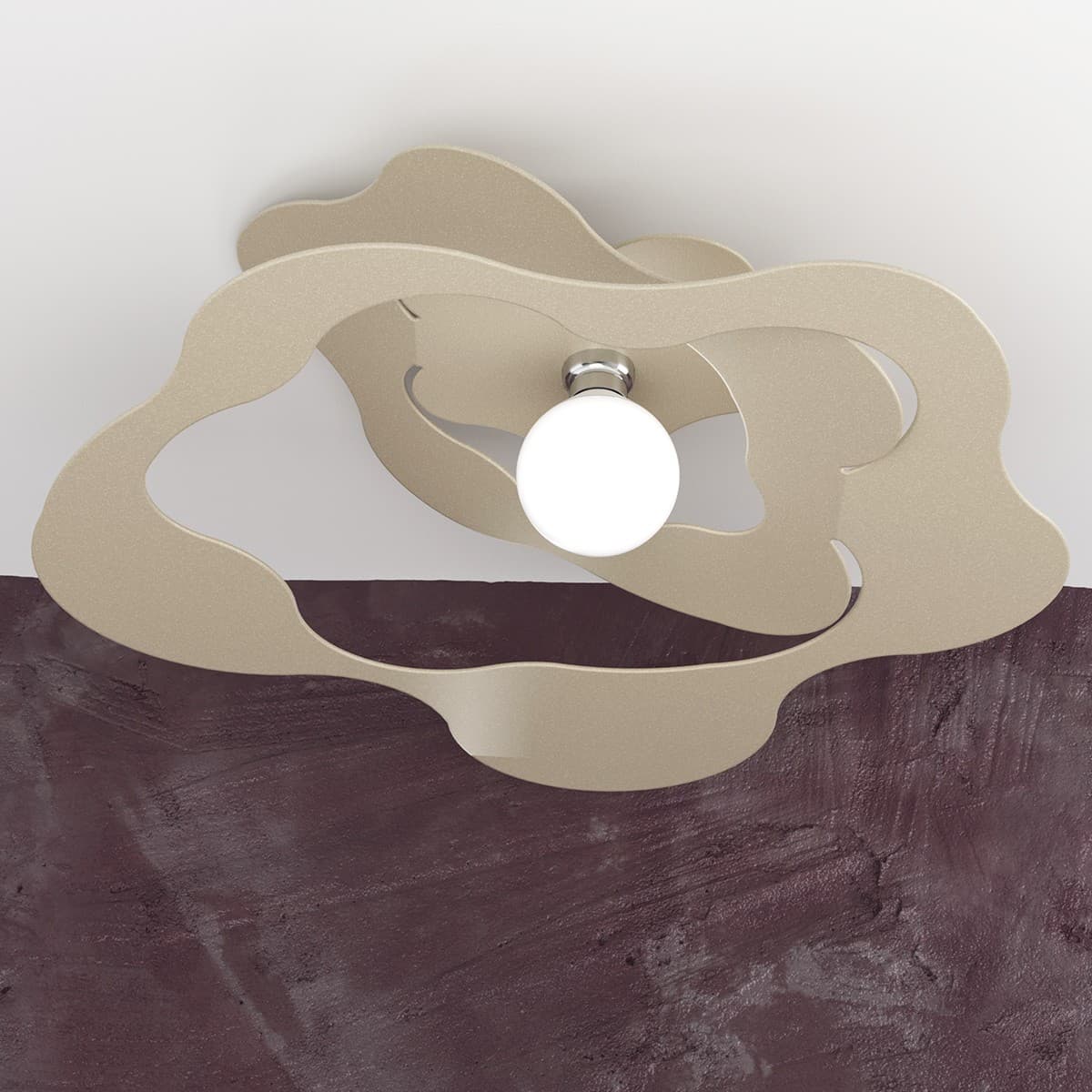 Plafoniera  Top Light RIPPLES 1158 PL70 E27 LED metallo lampada soffitto ultramoderna - 10
