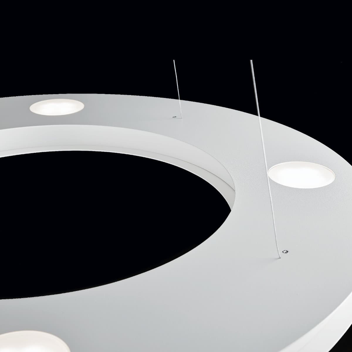 Lampadario moderno Illuminando UFO SP 6+3 GX53 LED sospensione metallo bianco sabbia tondo – tavolo