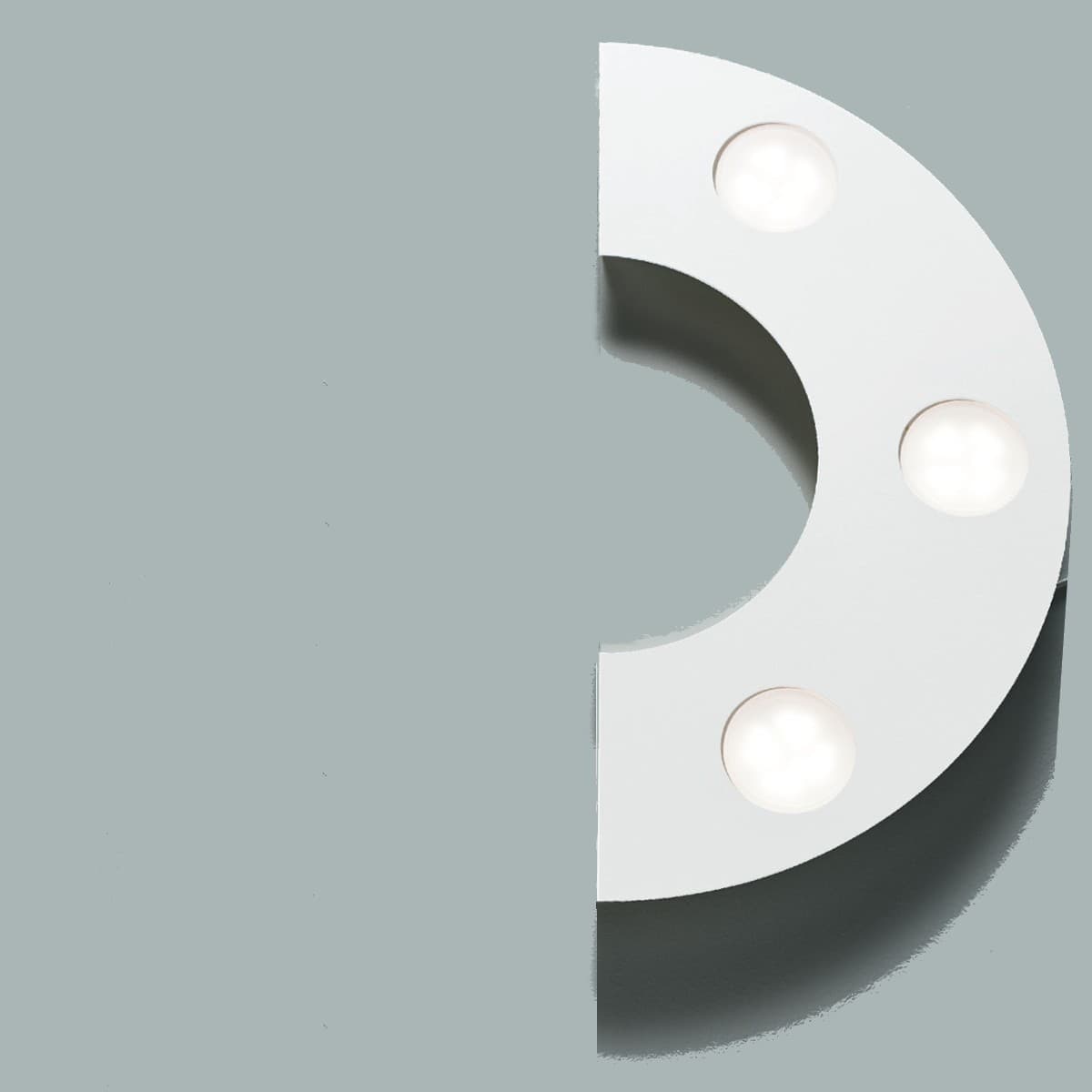 Applique moderno Illuminando UFO AP P LED GX53 lampada parete soffitto metallo bianco sabbia componibile - 7