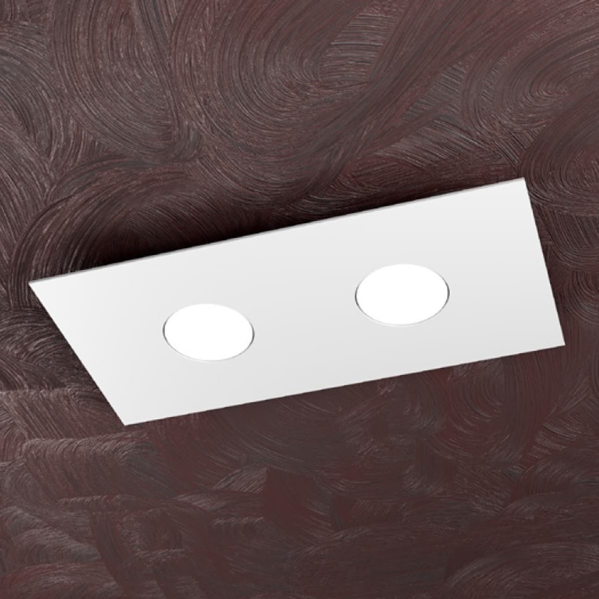 Plafoniera moderna Top Light AREA 1127 PL2 R Gx53 LED metallo lampada soffitto - 9