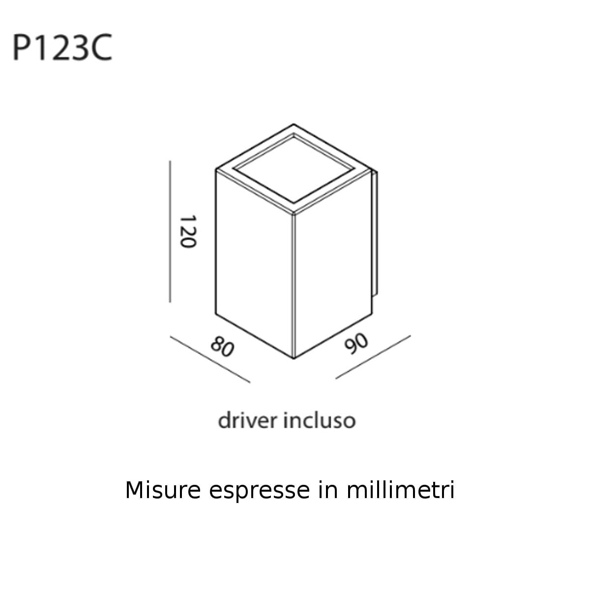 Applique Toscot SMITH P123C 40° LED 1.7W 3000°K IP65 lampada parete biemissione rustica esterni - 12