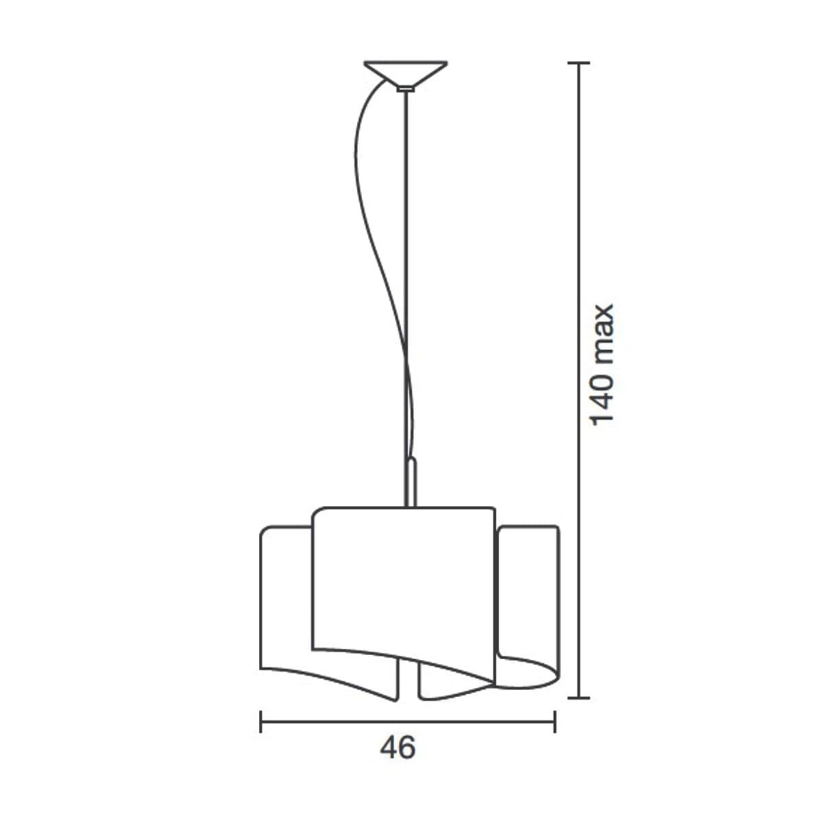 Lampadario classico Selene illuminazione PAPIRO 0370 3 033 006 E27 LED vetro sospensione - 8