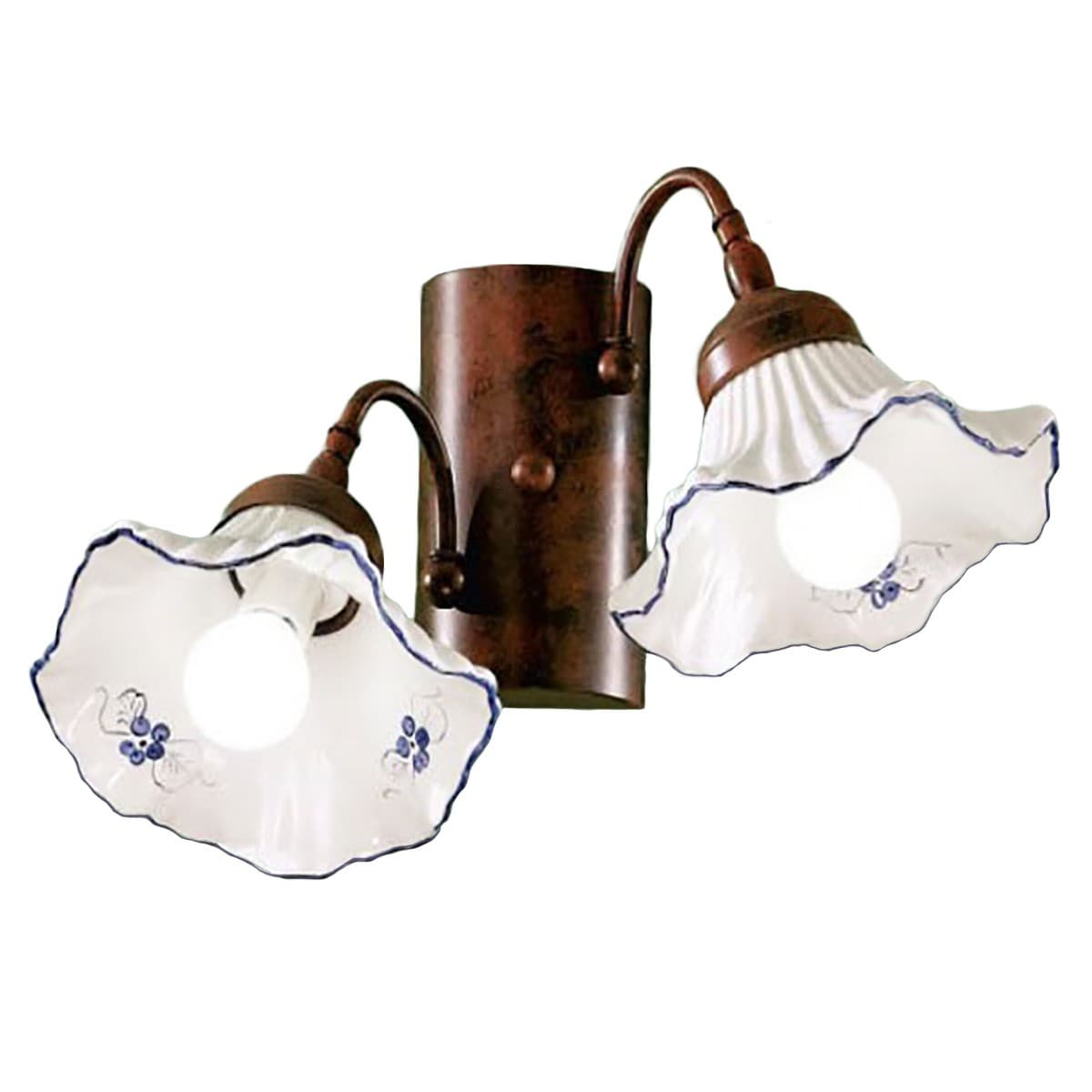Applique classica Due P illuminazione ANNA AP2 E14 LED metallo ceramica lampada parete - 10
