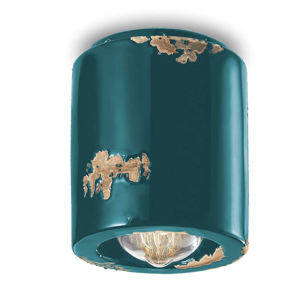 Plafoniera rustica Ferroluce Retrò VINTAGE C986 E27 LED ceramica lampada soffitto - 12