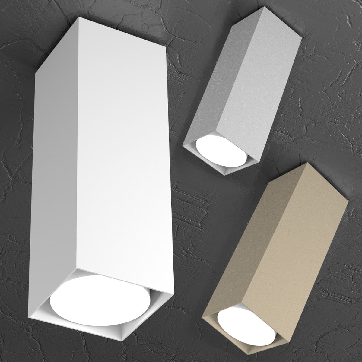 Plafoniera moderna Top Light PLATE 1129 PL25 Gx53 LED metallo lampada soffitto - 17
