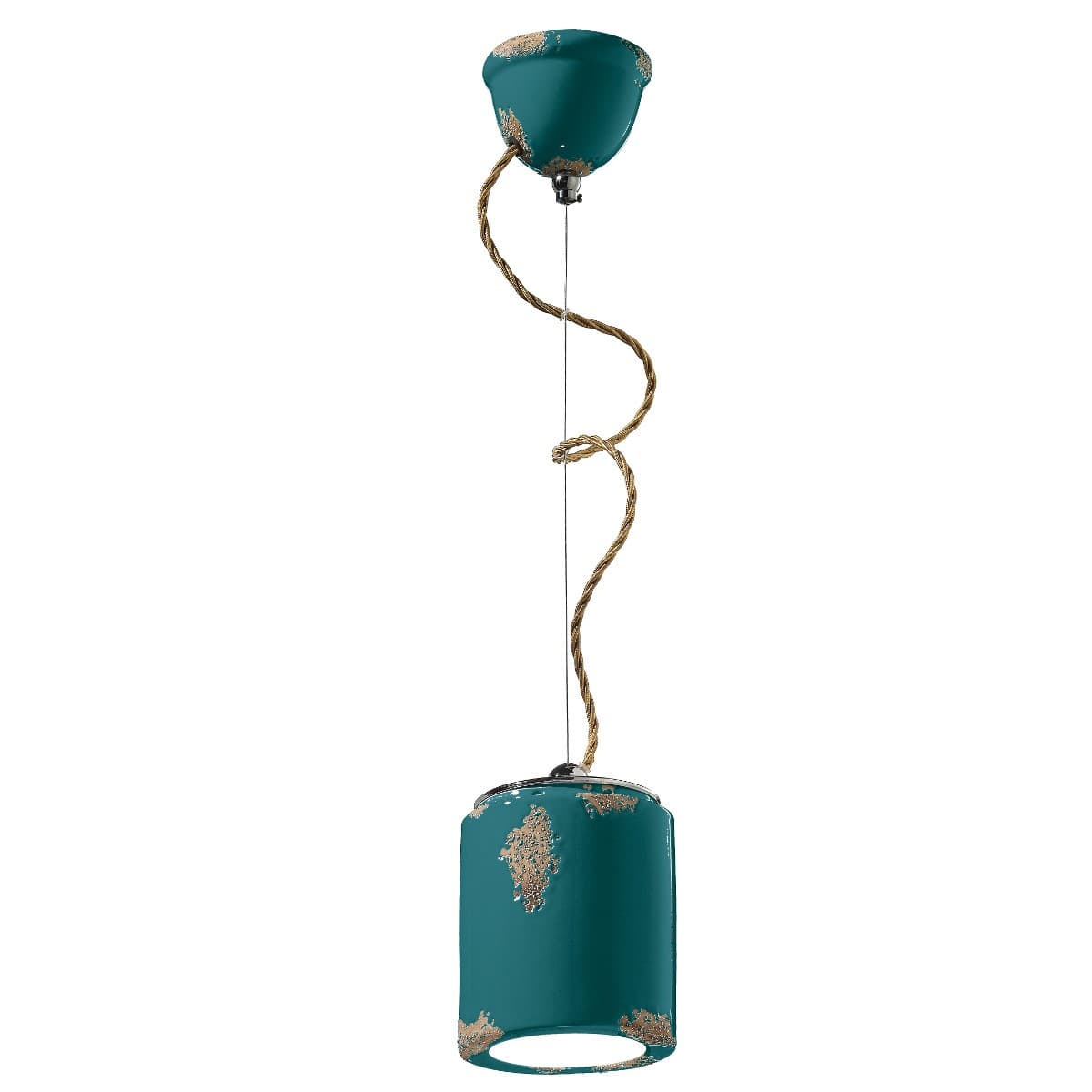 Lampadario rustico Ferroluce Retrò VINTAGE C984 E27 LED ceramica sospensione - 17