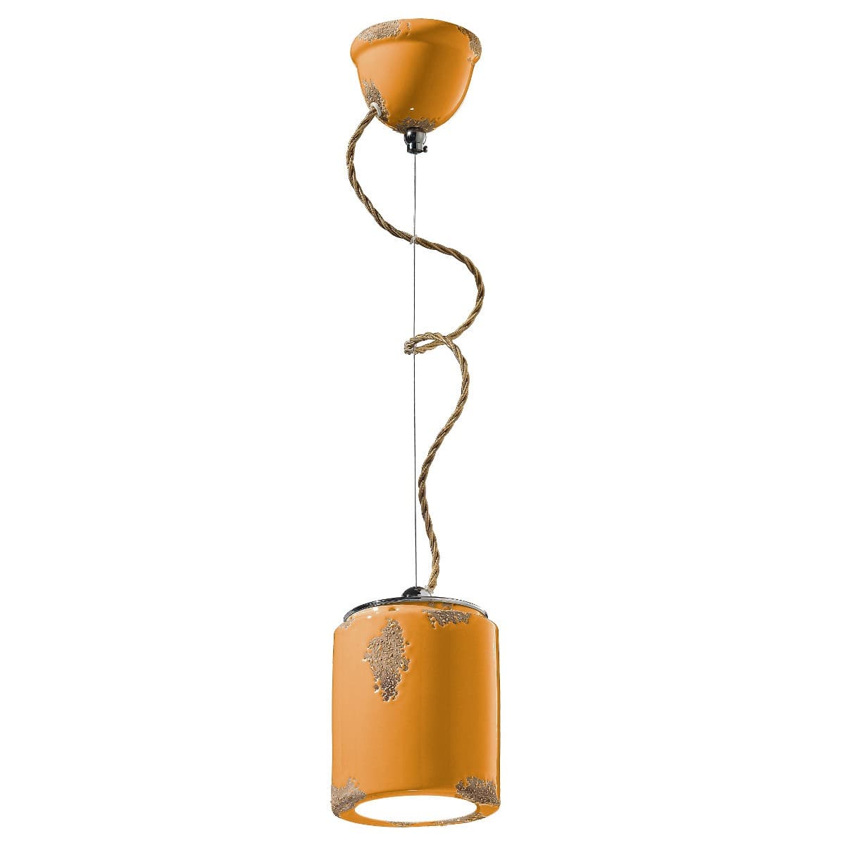Lampadario rustico Ferroluce Retrò VINTAGE C984 E27 LED ceramica sospensione - 14