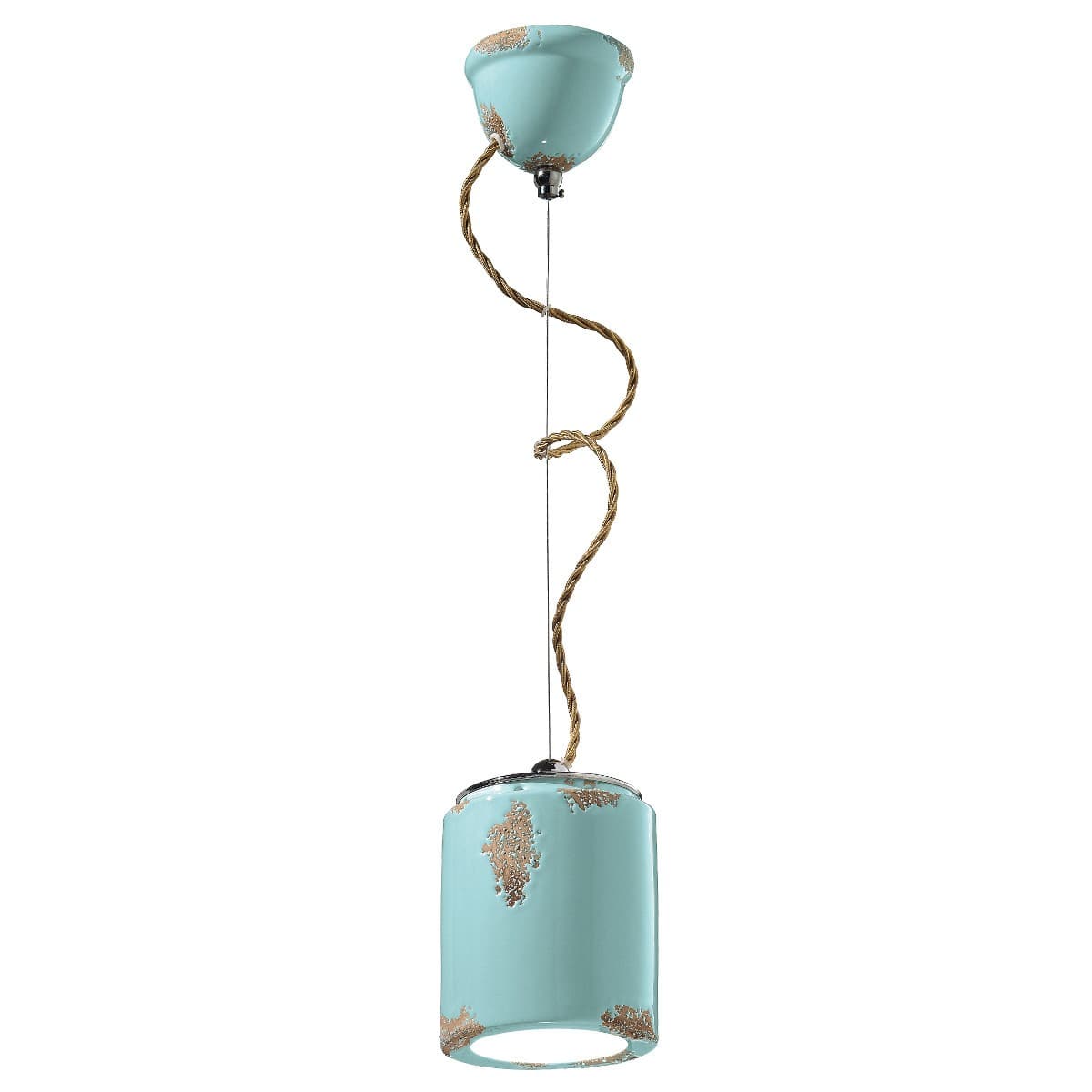 Lampadario rustico Ferroluce Retrò VINTAGE C984 E27 LED ceramica sospensione - 18