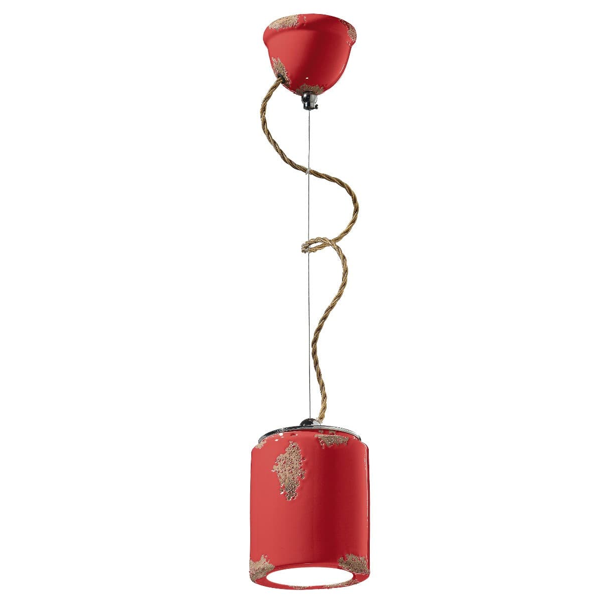 Lampadario rustico Ferroluce Retrò VINTAGE C984 E27 LED ceramica sospensione - 16