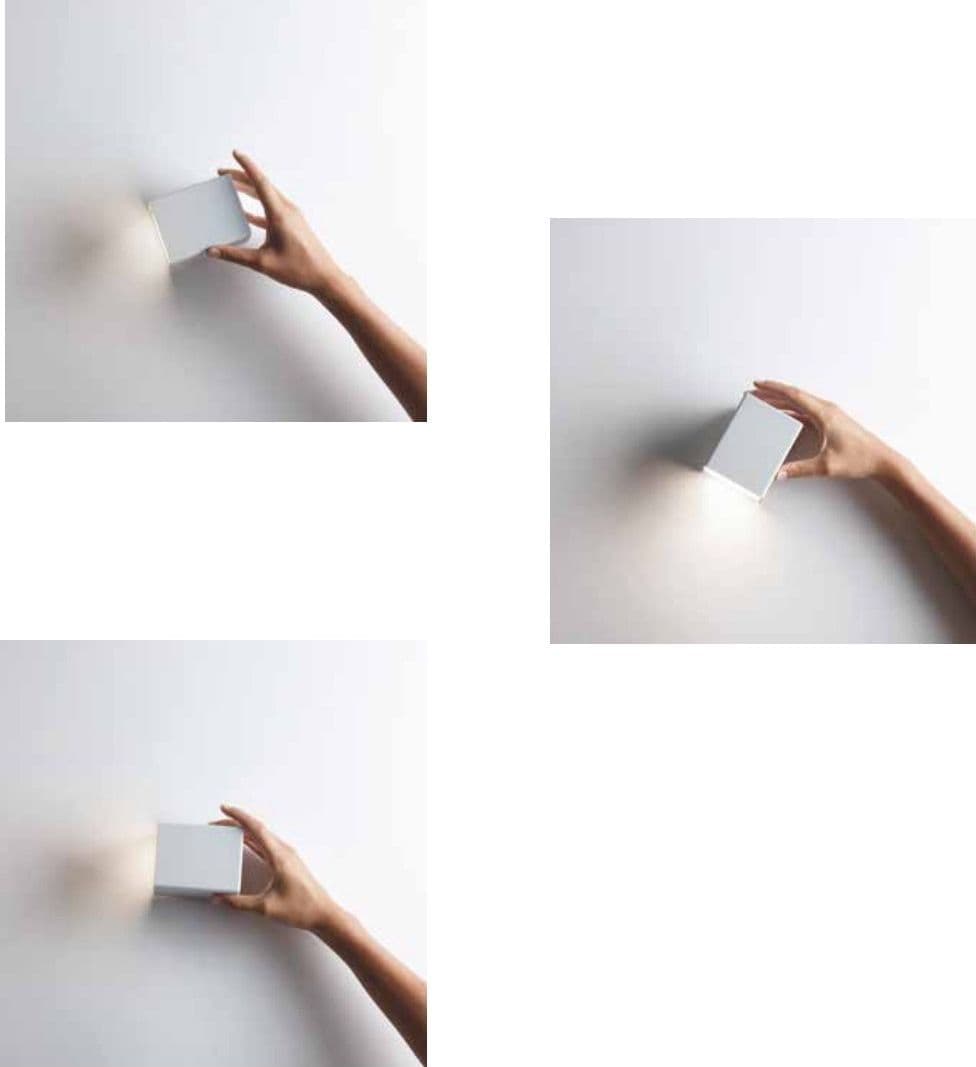 Applique moderno Cattaneo illuminazione CUBICK 899 5A LED monoemissione dimmerabile – Bianco – vetro