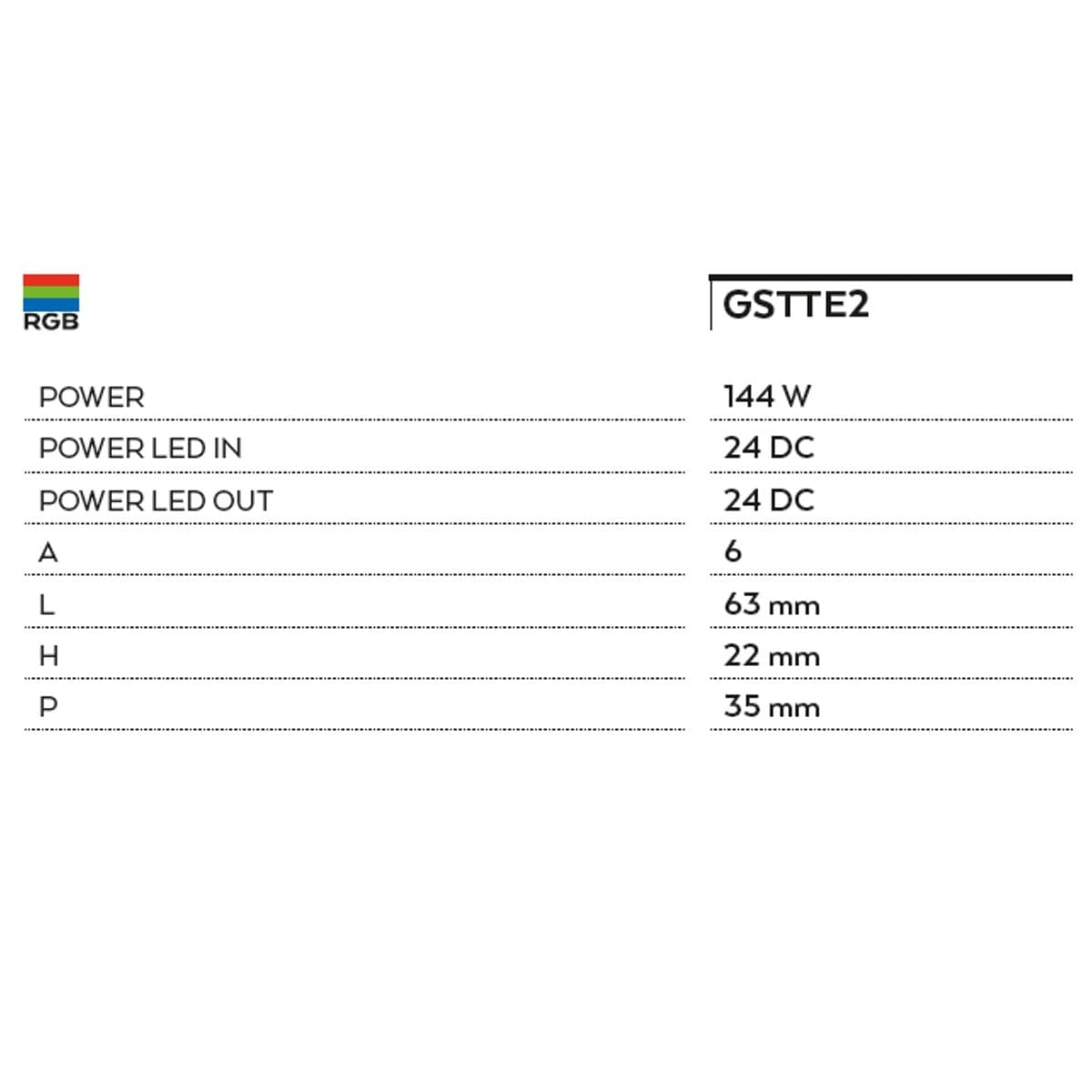Centralina+Telecomando RGB Gea Led GSTTE2 144W IP20 raggi infrarossi per strip led rgb - 2
