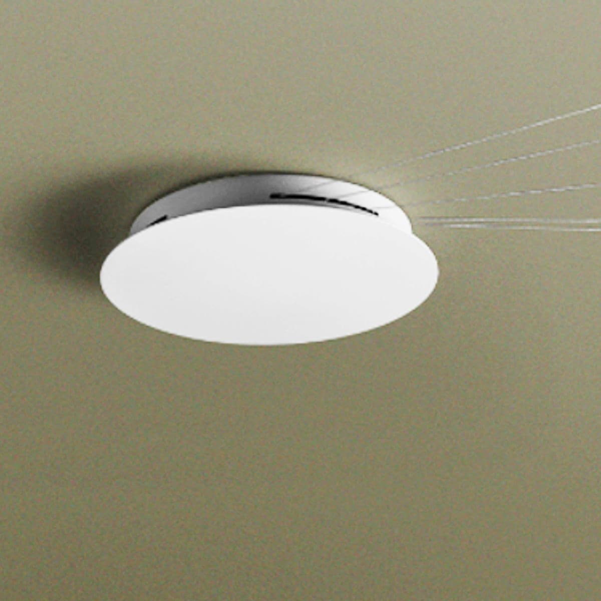 Base con driver Fratelli Braga TAPE 2133 R rosone soffitto parete metallo bianco - 4
