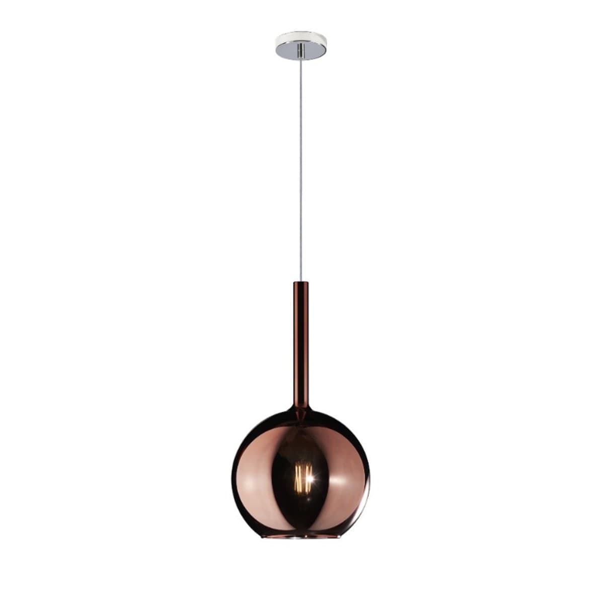 Lampadario moderno Top Light FUTURE 1155CR SM E27 LED vetro pirex soffiato sospensione - 15