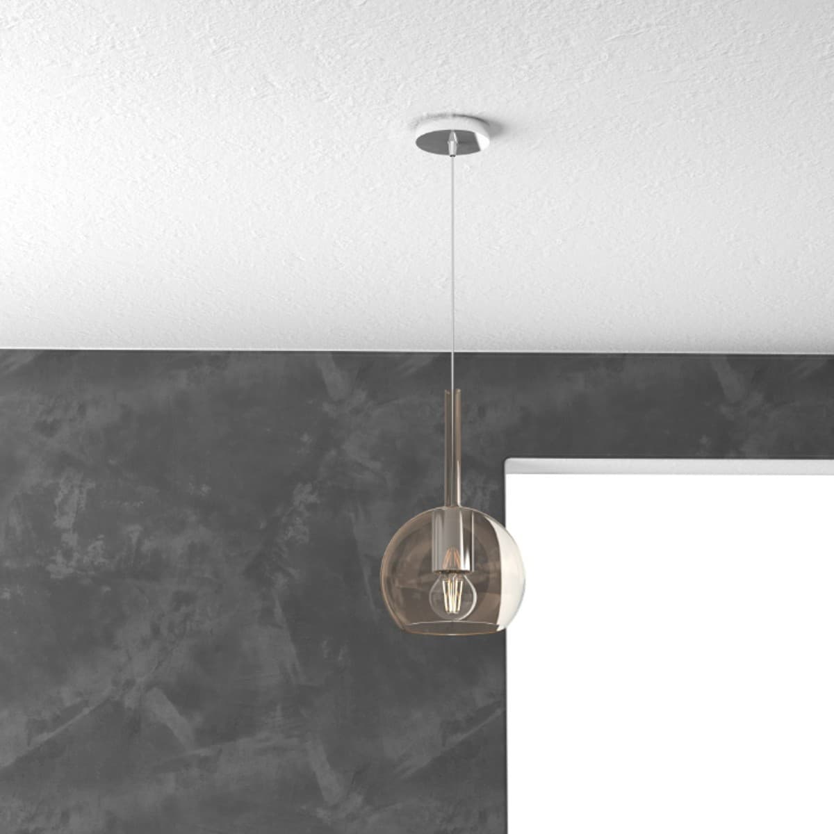 Lampadario moderno Top Light FUTURE 1155CR SM E27 LED vetro pirex soffiato sospensione - 16