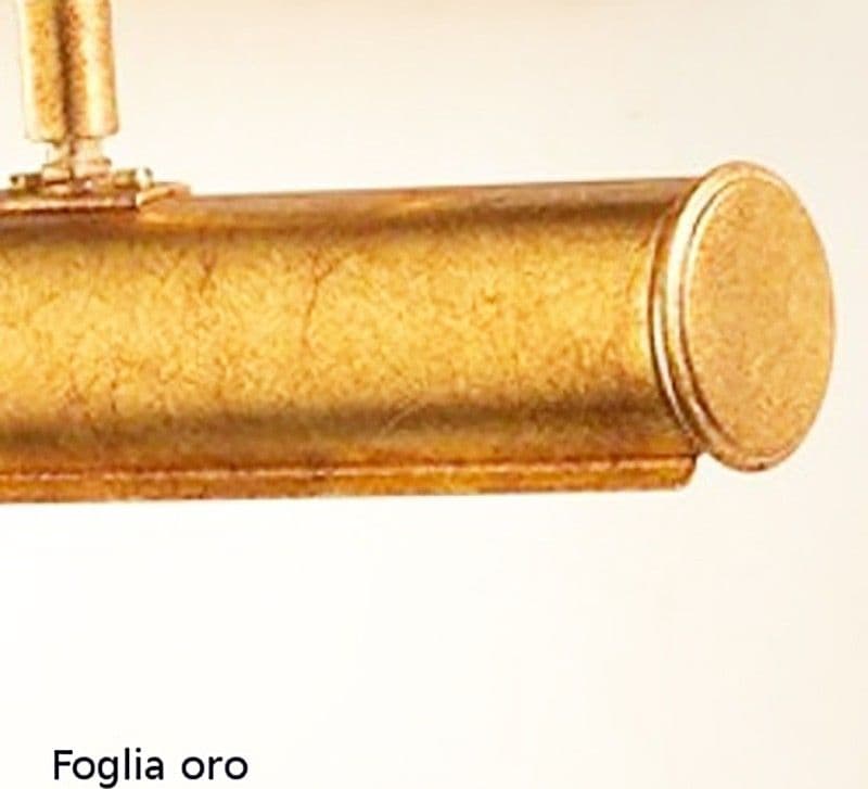 Applique Flami illuminazione REGLETTE 6010 AM E14 LED metallo lampada parete – Foglia oro – dorato