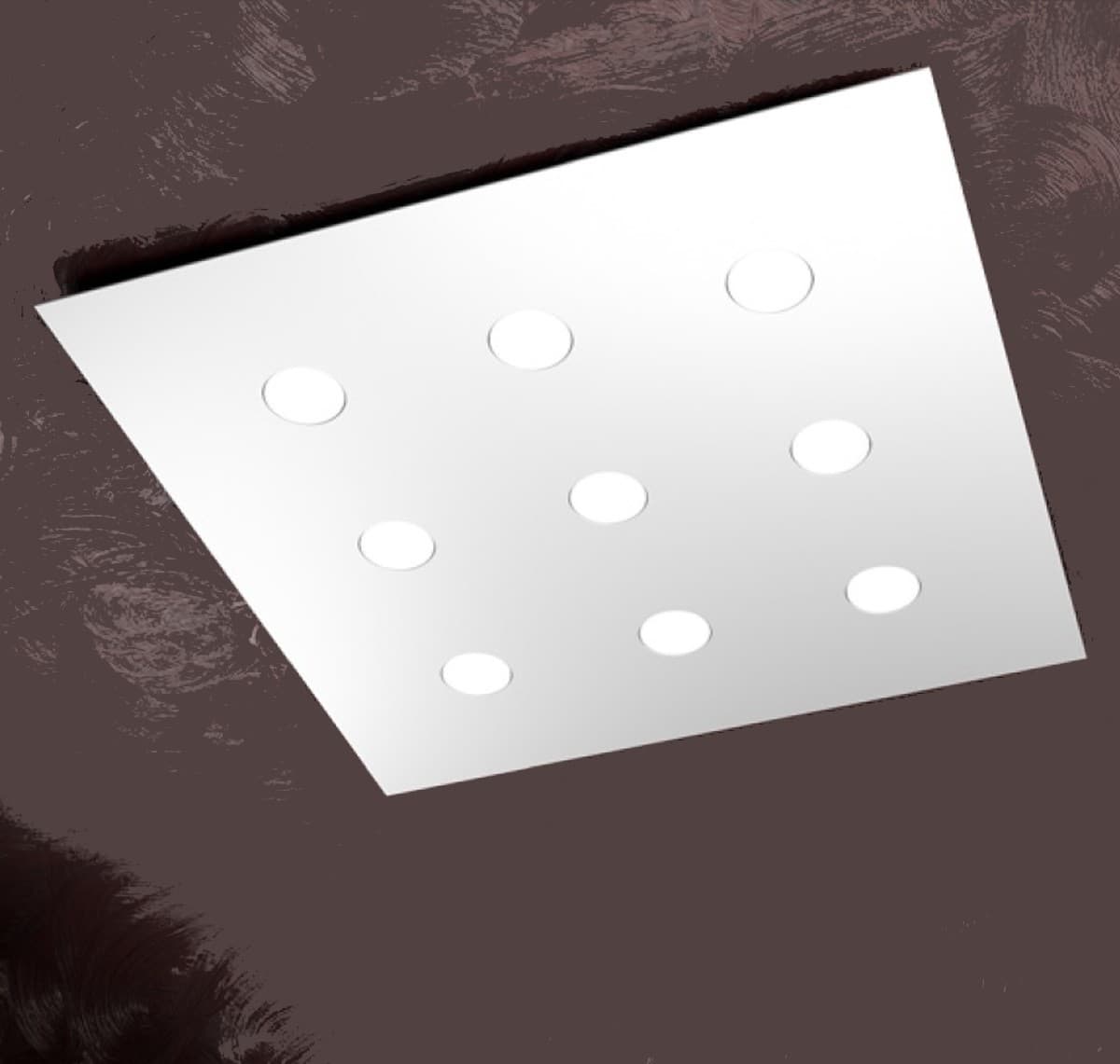 Plafoniera moderna Top Light AREA 1127 PL9 Gx53 LED metallo lampada soffitto - 10