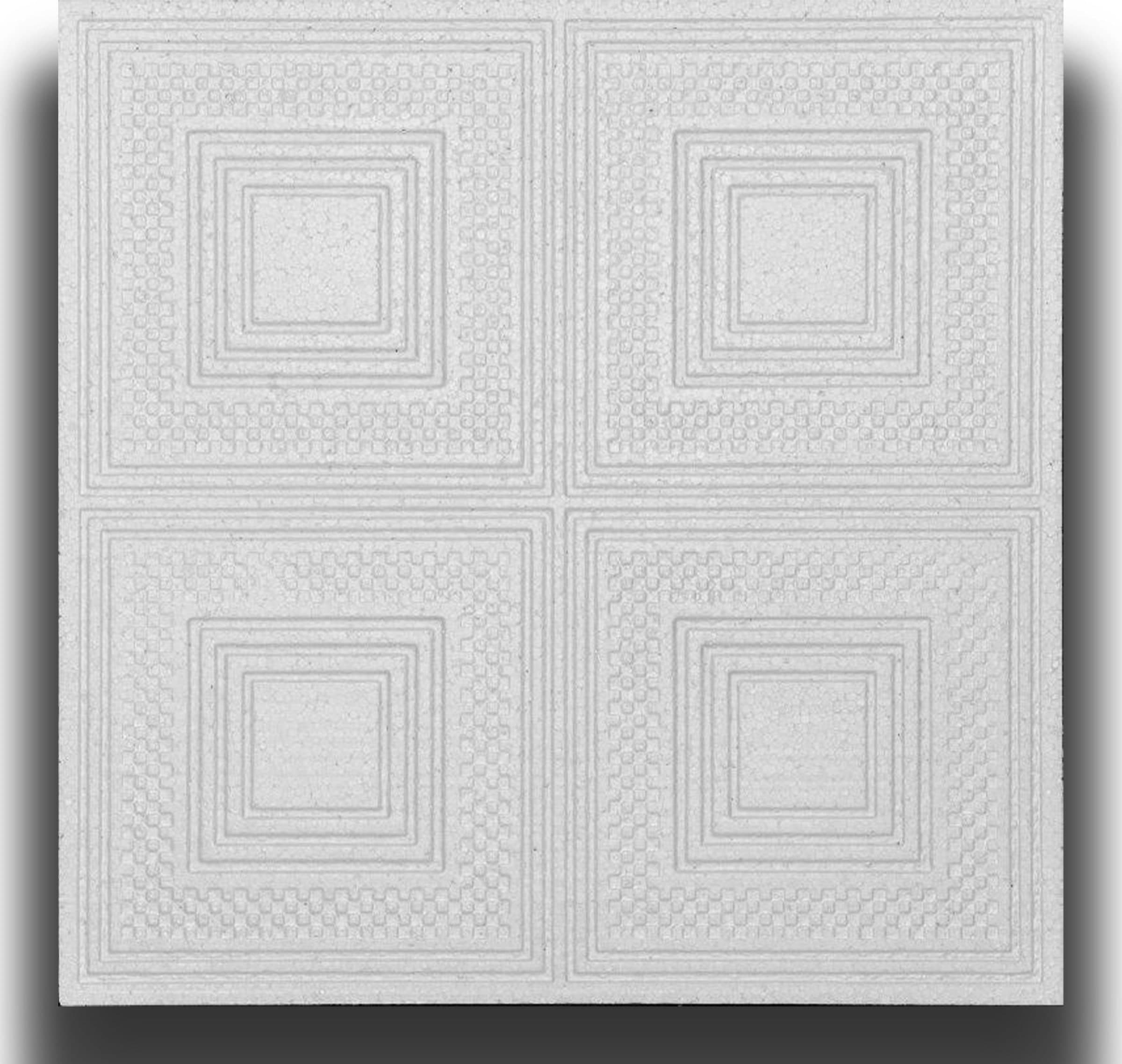 10 o 20mq (40 oppure 80 pezzi) di pannello decorativo a soffitto in polistirene compatto 50x50cm (spess. 1cm) EVORA - Eternal Parquet