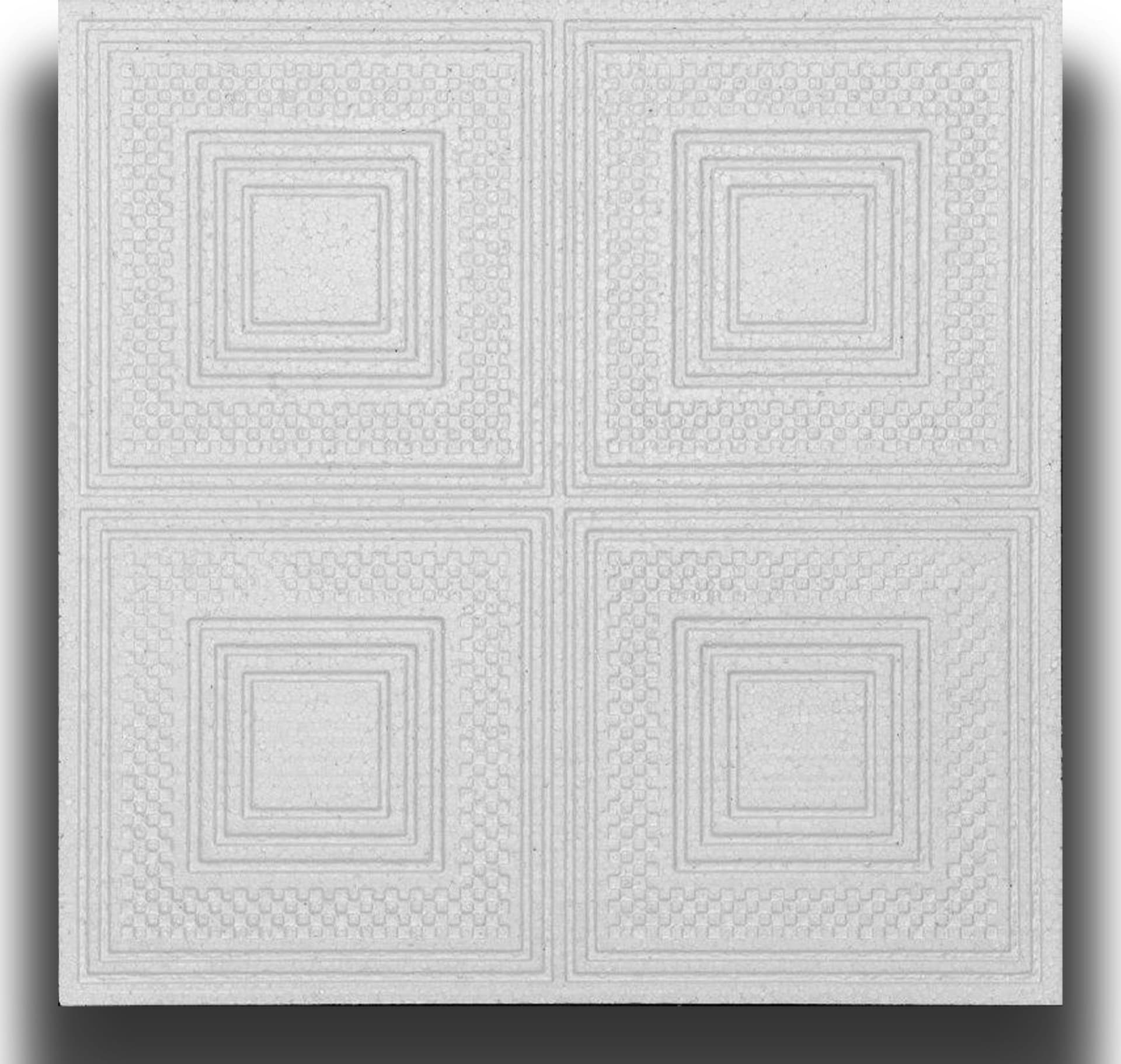 10 o 20mq (40 oppure 80 pezzi) di pannello decorativo a soffitto in polistirene compatto 50x50cm (spess. 1cm) EVORA - Eternal Parquet