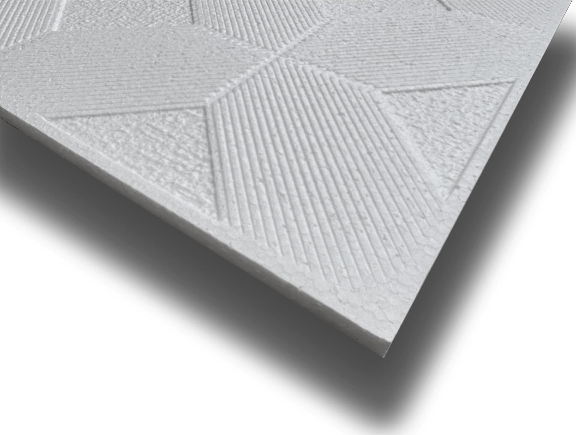 10 o 20mq (40 oppure 80 pezzi) di pannello decorativo a soffitto in polistirene compatto 50x50cm (spess. 1cm) LAGOS - Eternal Parquet