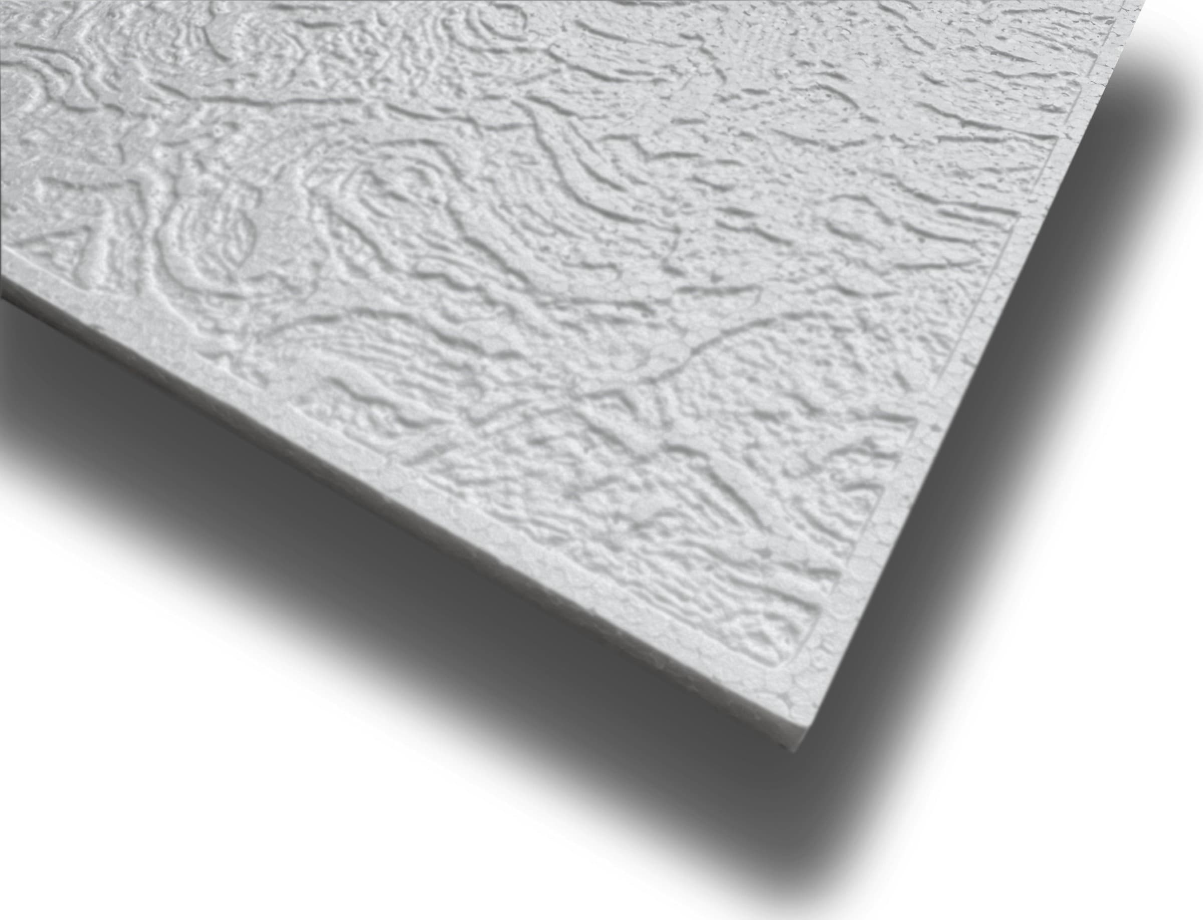 10 o 20mq (40 oppure 80 pezzi) di pannello decorativo a soffitto in polistirene compatto 50x50cm (spess. 1cm) LIZBONA - Eternal Parquet