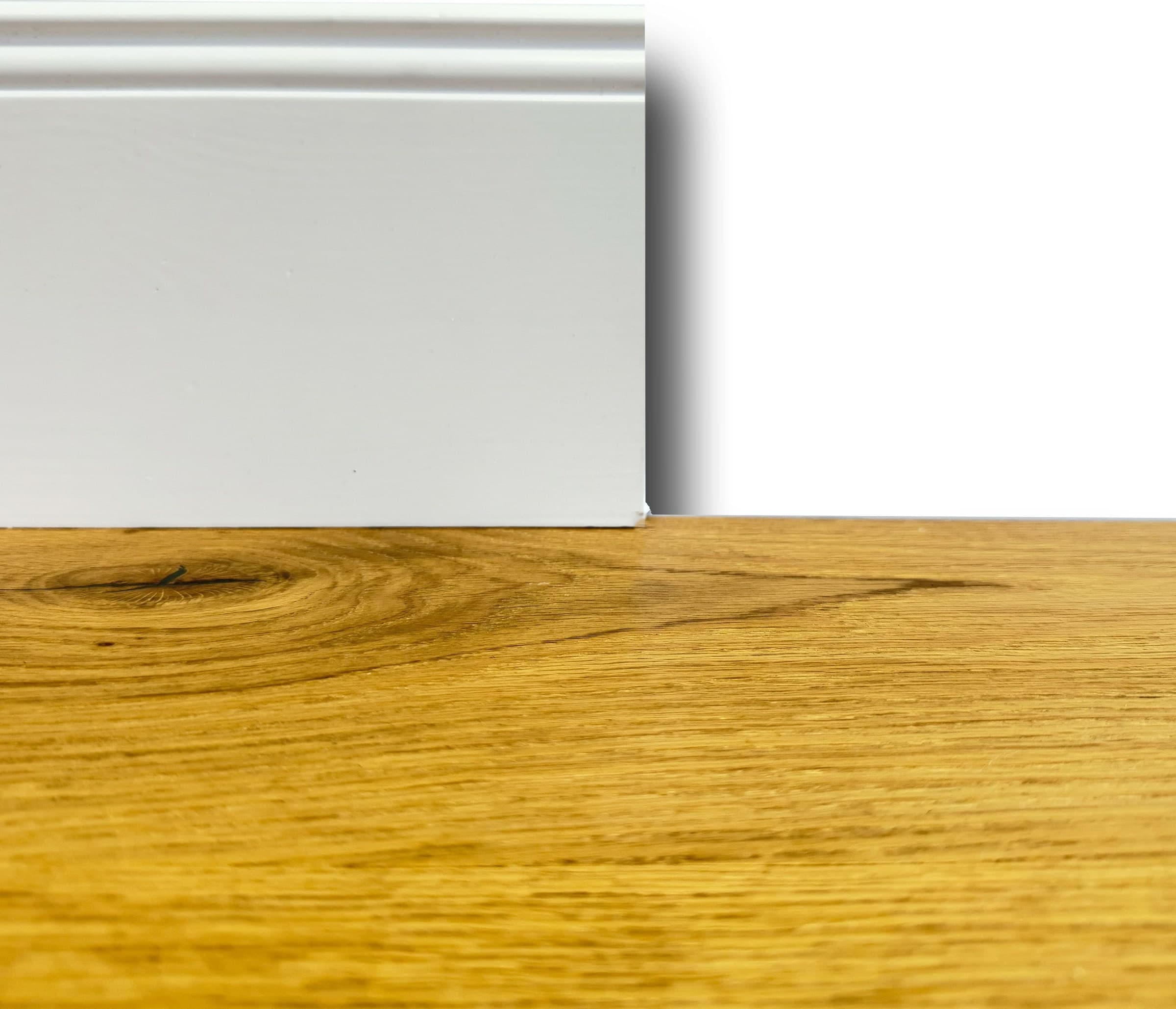 Battiscopa PREMIUM in legno MASSELLO mod.DUCALE 144x15 laccato bianco liscio (prezzo al metro) Eternal Parquet
