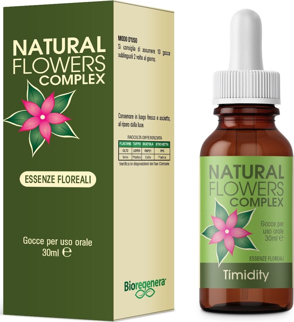 NATURAL FLOWERS TIMIDITY essenze floreale Gocce 30 ml
