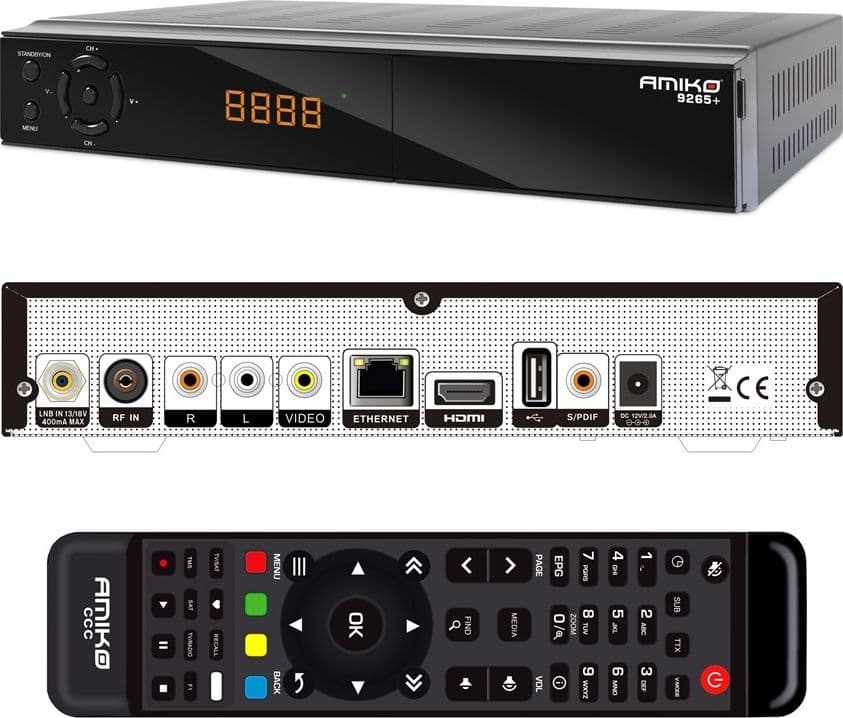 Decoder Amiko 9265+ Combo 4K UHD S2+T2/C H.265 Slot Common Interface - 5