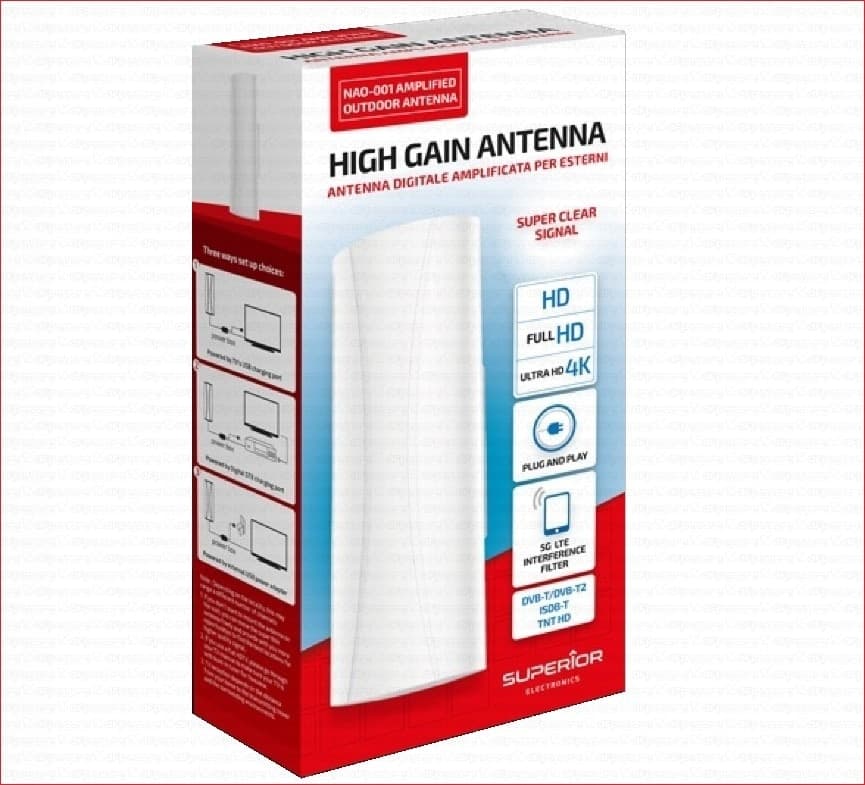 Antenna Digitale Terrestre Amplificata per esterni NAO-001 SUPERIOR - 4