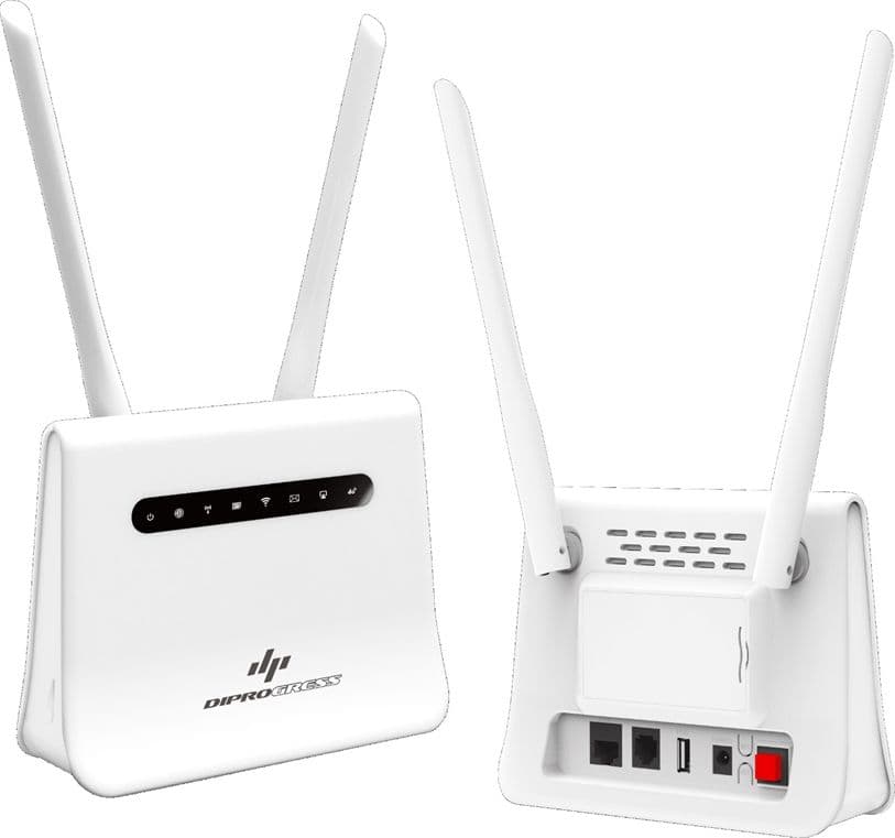 Router portatile Wi-Fi 4G/LTE con slot SIM Card e batteria al litio integrata ricaricabile DIPROGRESS DPWR4G01 - 4