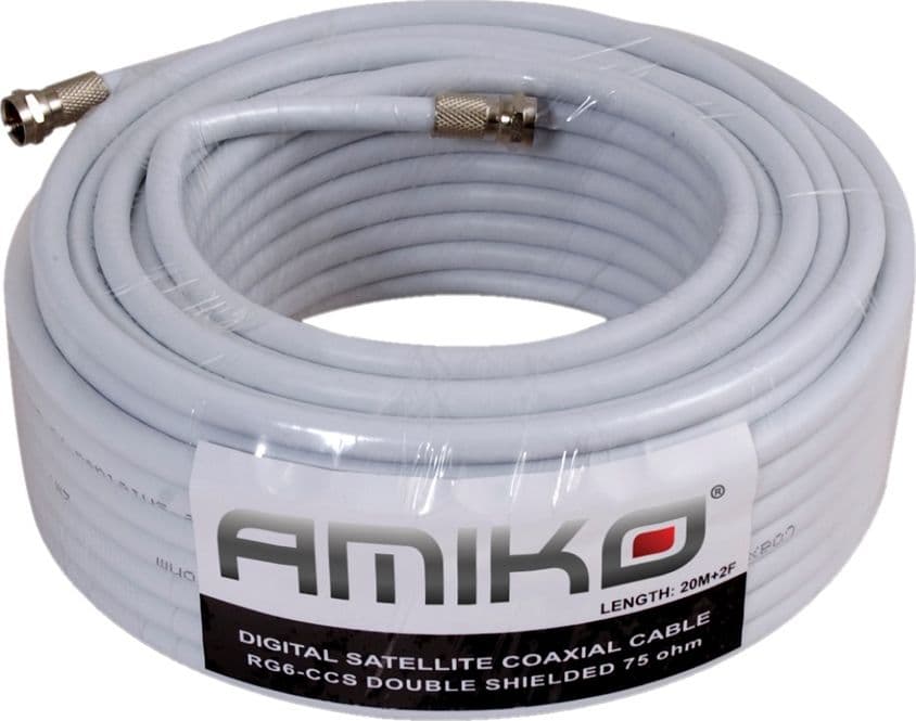 Matassa 20 mt. cavo Sat e Terrestre 0,69mm DOUBLE SHIELD AMIKO - 2
