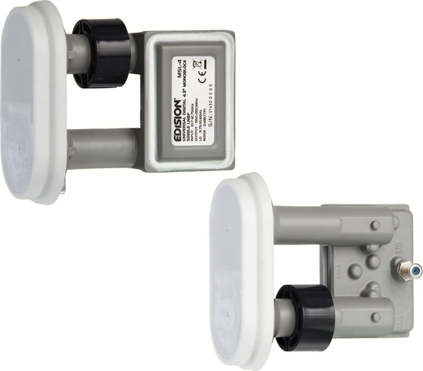LNB Monoblocco Single 3 4 gradi per la ricezione di due satelliti EDISION MSL-4 - 3