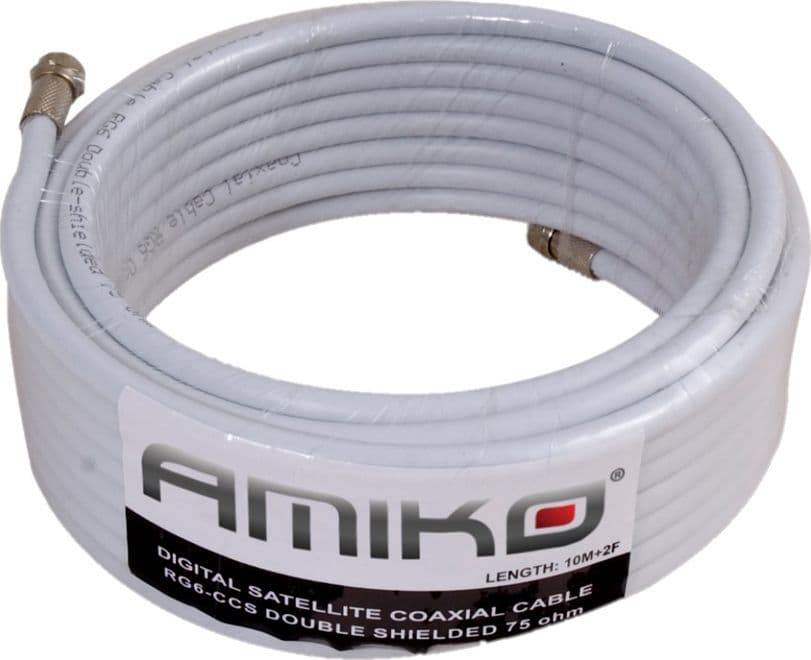 Matassa 10 mt. cavo Sat e Terrestre 0,69mm DOUBLE SHIELD AMIKO - 2