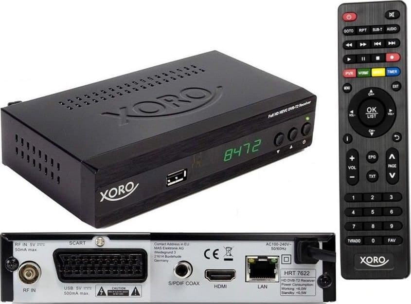 Decoder Digitale Terrestre XORO HRT 7622 NP DVB-T2 Hevc 10 bit - 4