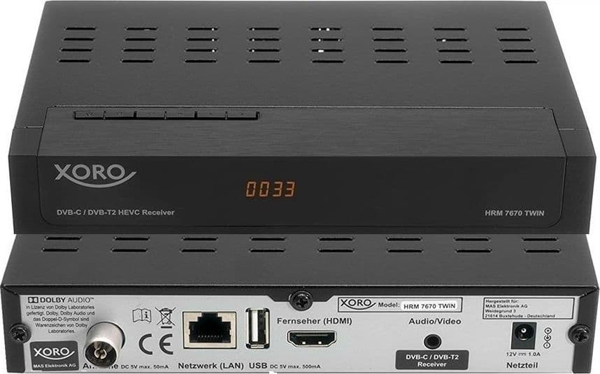 Decoder Digitale Terrestre XORO HRM 7670 TWIN DVB-T2/C Hevc 10 bit - 4