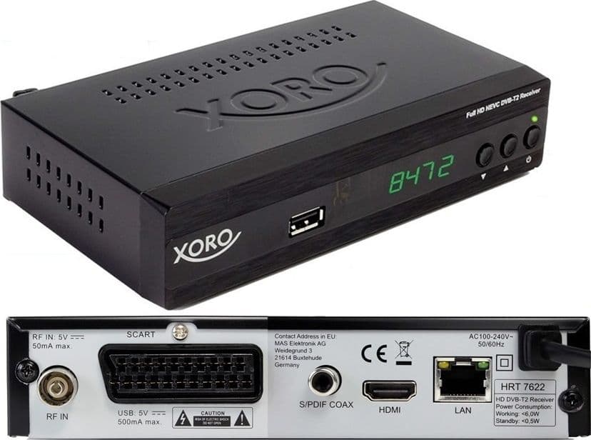 Decoder Digitale Terrestre XORO HRT 7624 DVB-T2 Hevc 10 bit PVR - 4