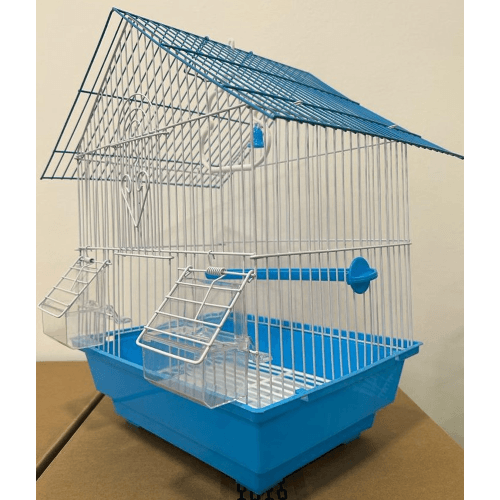 Gabbia Per Uccelli In Metallo A101 Cm 28X21x38 - Azzurro - 3