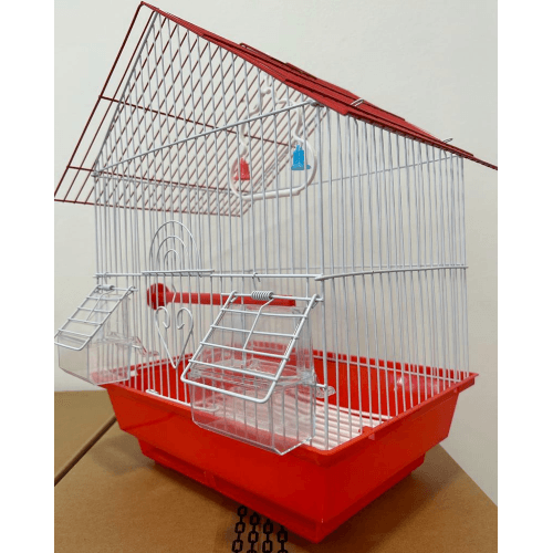Gabbia Per Uccelli In Metallo A101 Cm 28X38X21 - Rosso - 3