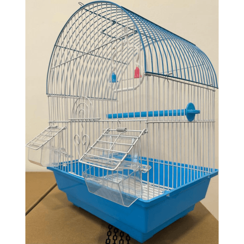 Gabbia Per Uccelli In Metallo A100 Cm 29X23x38 Azzurro - 3
