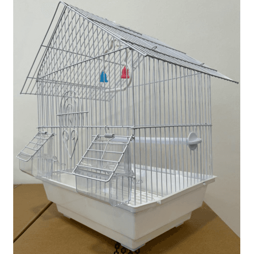 Gabbia Per Uccelli In Metallo A101 Cm 28X38X21 - Bianco - 3