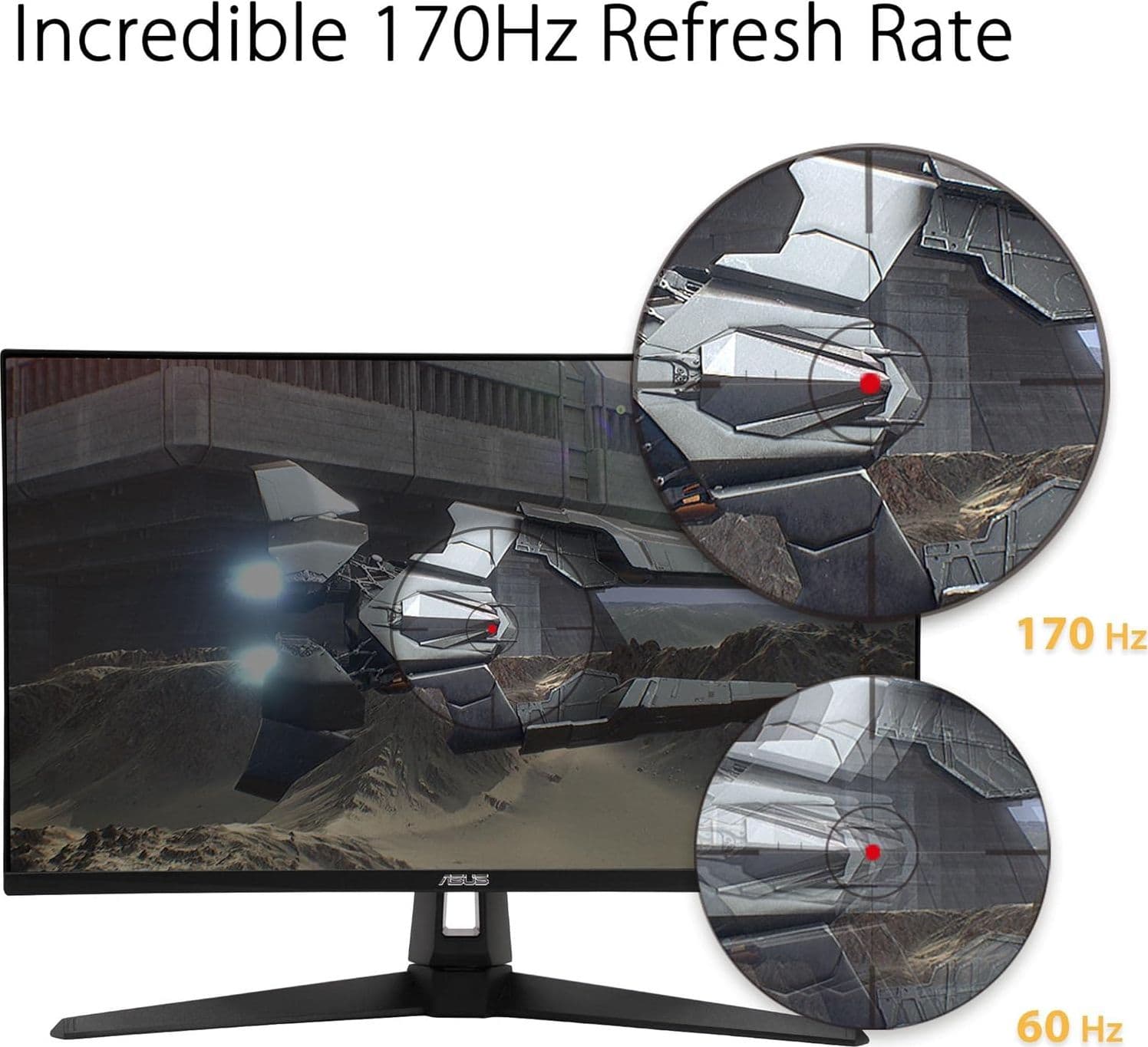 Asus Tuf Gaming Monitor 27" Vg27Aq1A Wqhd (2560 X 1440), Ips, 170Hz, 1Ms, G-Sync - 3