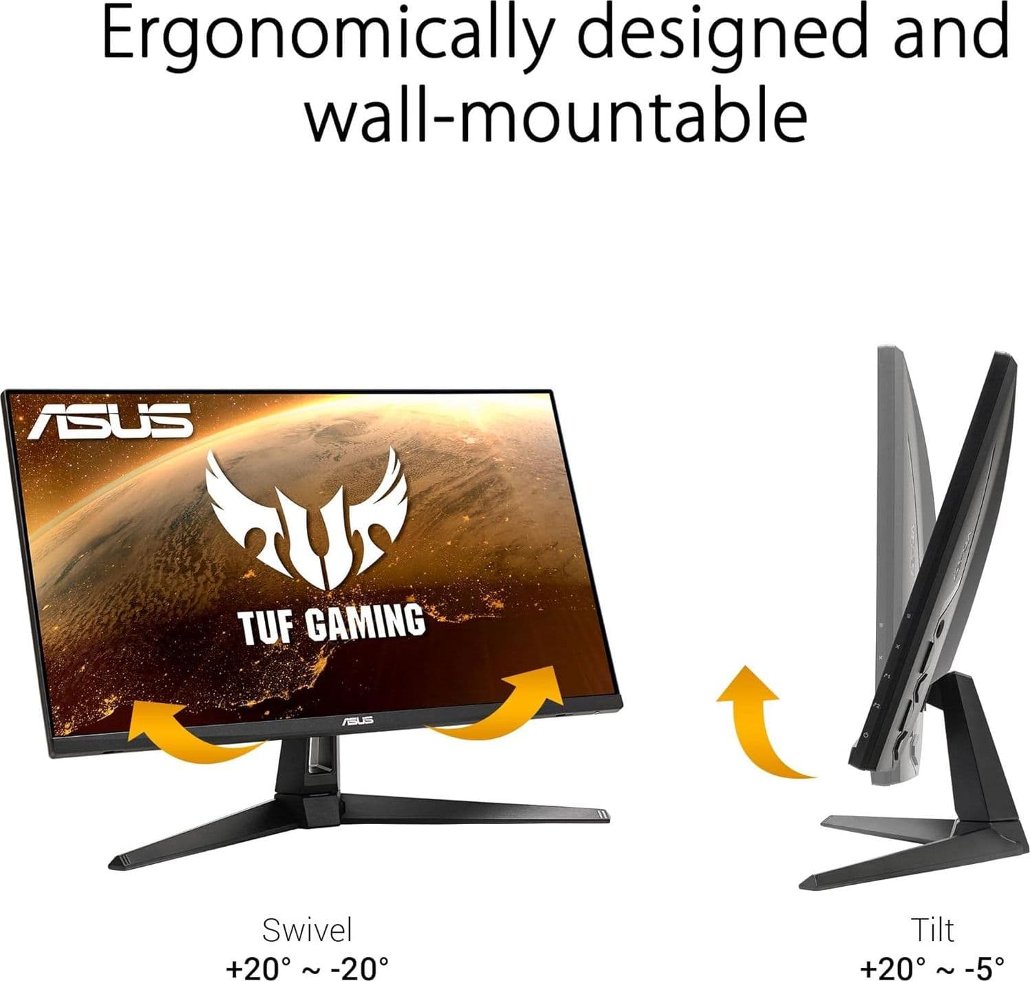 Asus Tuf Gaming Monitor 27" Vg27Aq1A Wqhd (2560 X 1440), Ips, 170Hz, 1Ms, G-Sync - 6